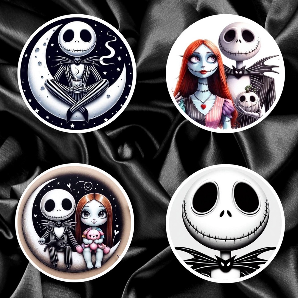 Nightmare Before Christmas Ceramic Coasters (Set of 4) with Cork Base